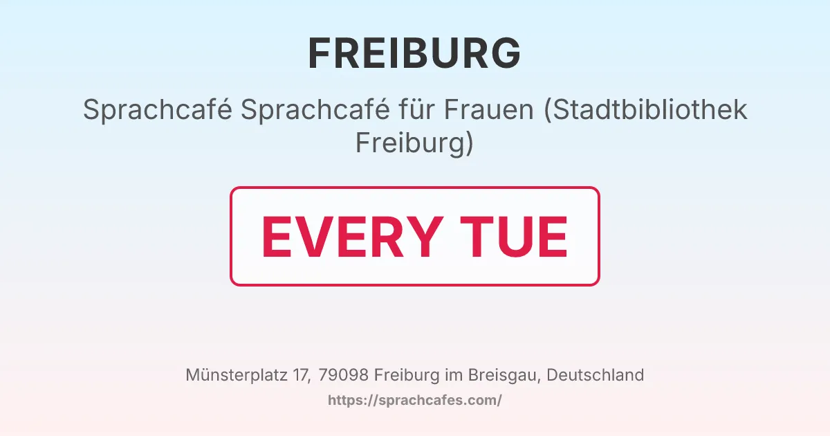 Sprachcafé für Frauen (Stadtbibliothek Freiburg) – event photo