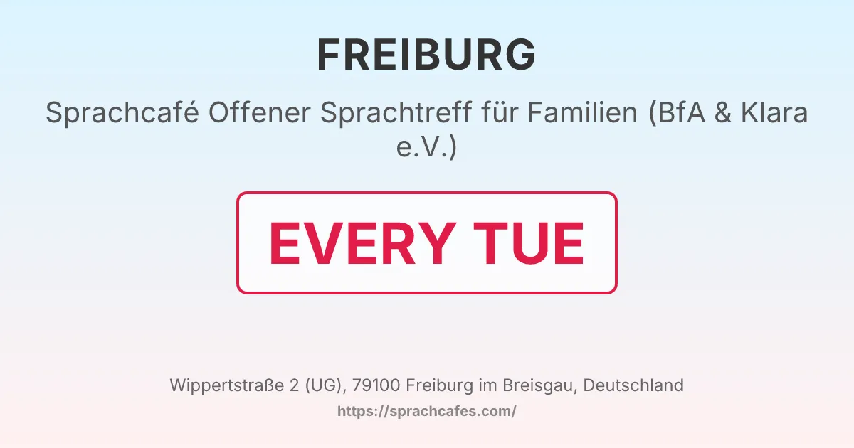 Offener Sprachtreff für Familien (BfA & Klara e.V.) – event photo