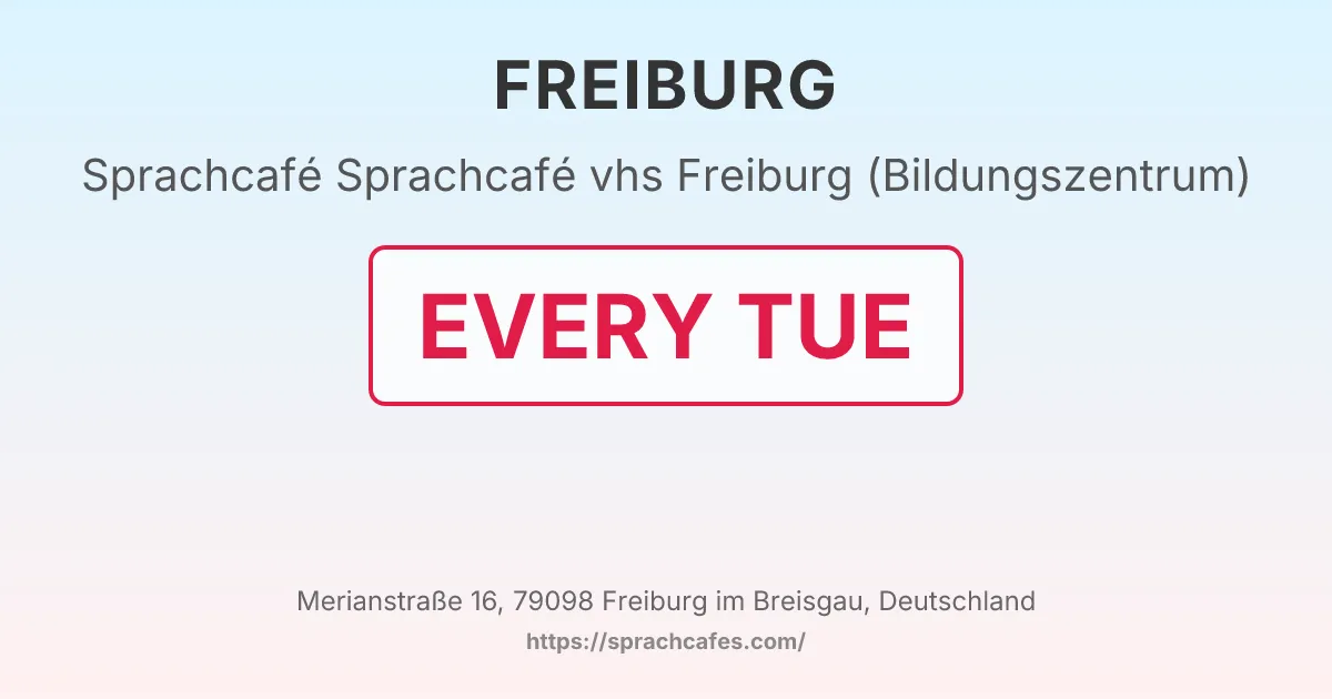 Sprachcafé vhs Freiburg (Bildungszentrum) – event photo