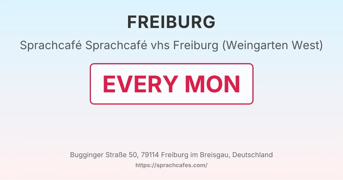 Sprachcafé vhs Freiburg (Weingarten West) – event photo