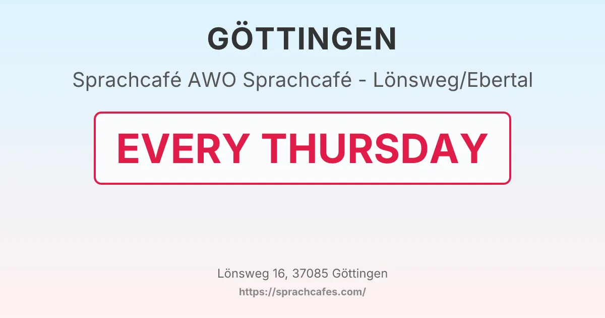 AWO Sprachcafé - Lönsweg/Ebertal – event photo