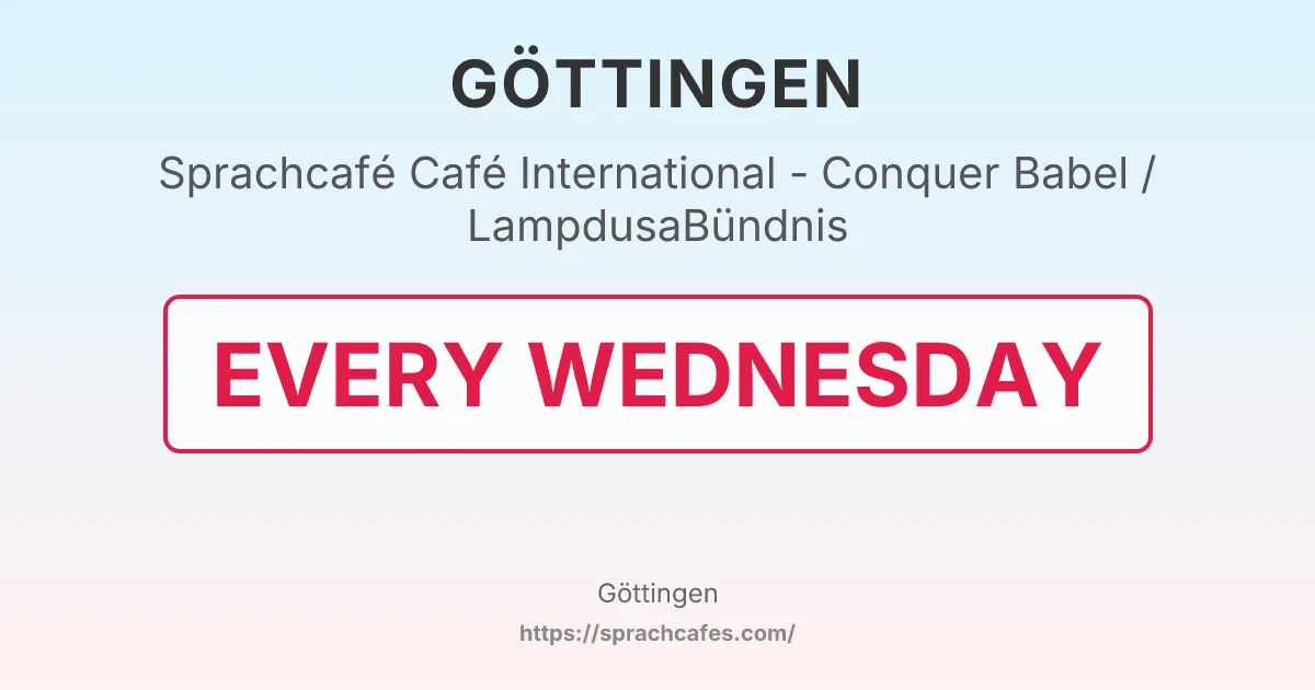 Café International - Conquer Babel / LampdusaBündnis – event photo