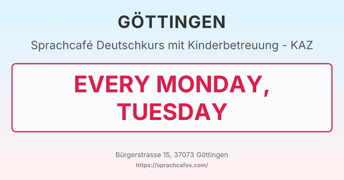 Deutschkurs mit Kinderbetreuung - KAZ – event photo