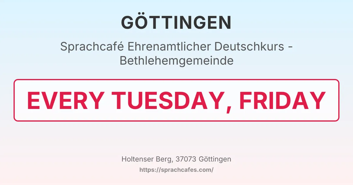 Ehrenamtlicher Deutschkurs - Bethlehemgemeinde – event photo