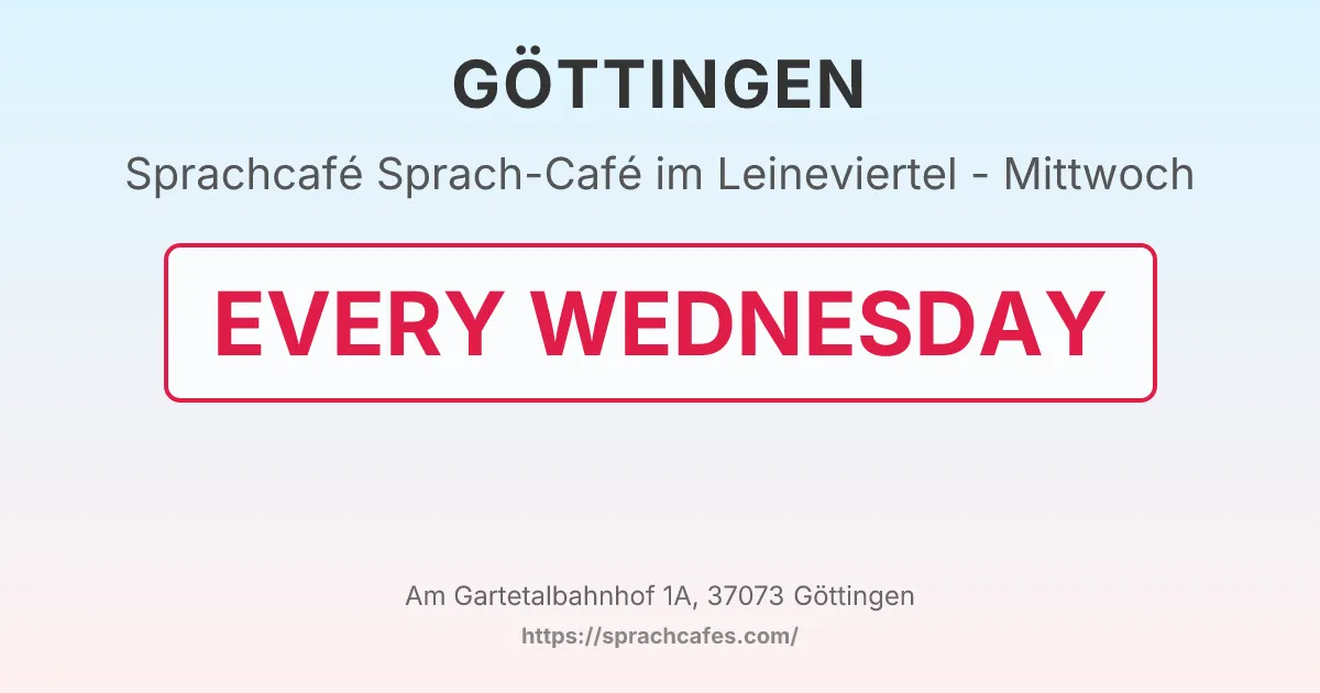 Sprach-Café im Leineviertel - Mittwoch – event photo