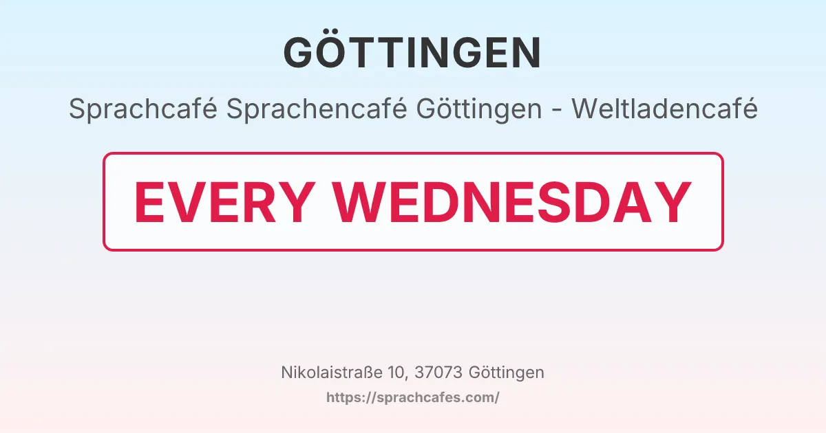 Sprachencafé Göttingen - Weltladencafé – event photo