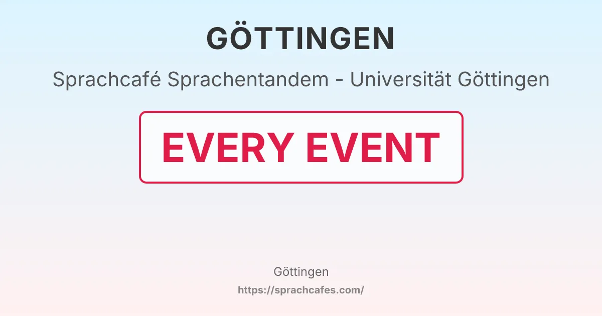 Sprachentandem - Universität Göttingen – event photo