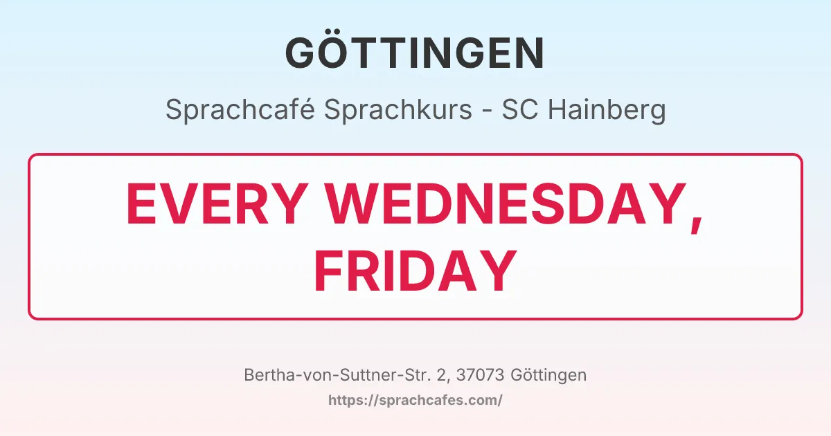 Sprachkurs - SC Hainberg – event photo