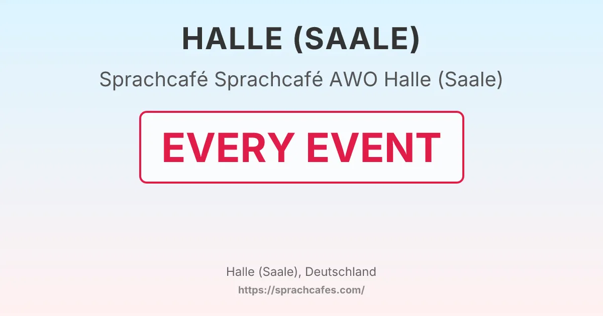 Sprachcafé AWO Halle (Saale) – event photo