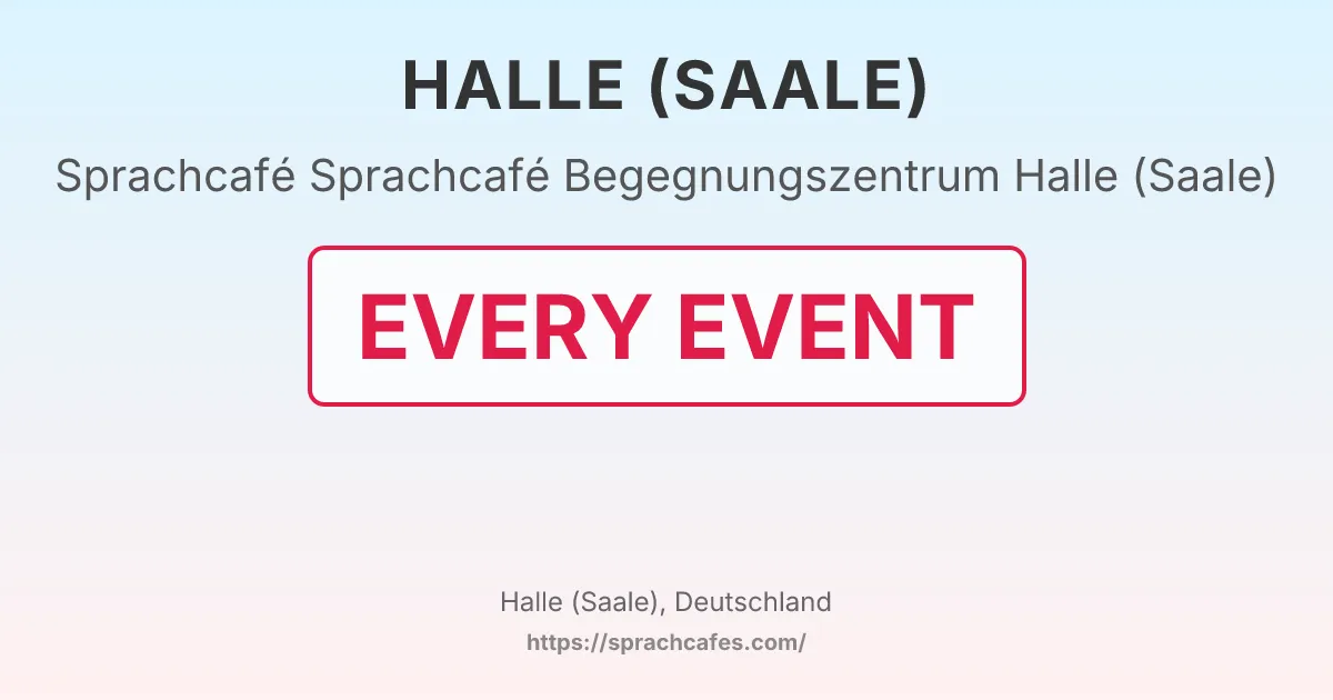 Sprachcafé Begegnungszentrum Halle (Saale) – event photo