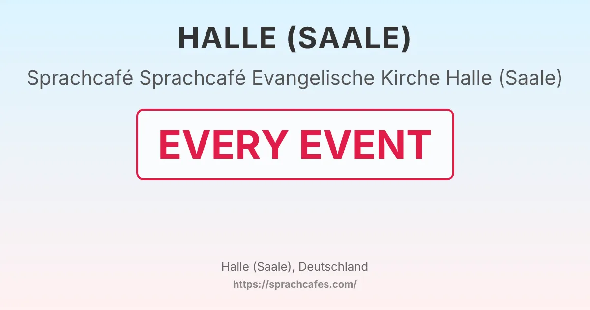 Sprachcafé Evangelische Kirche Halle (Saale) – event photo