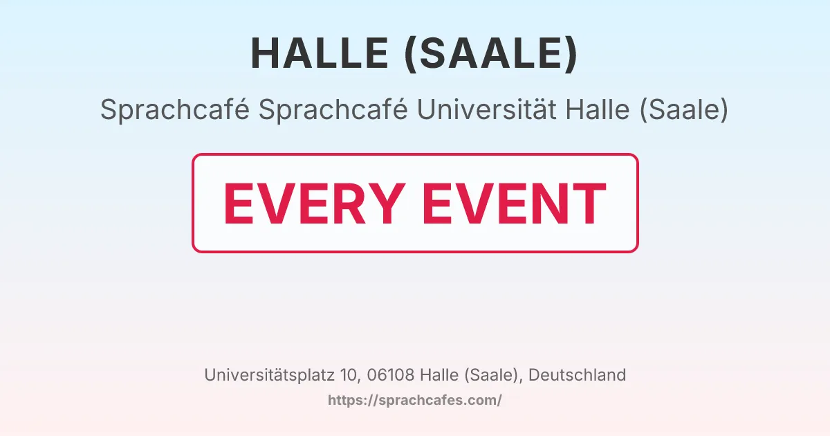 Sprachcafé Universität Halle (Saale) – event photo