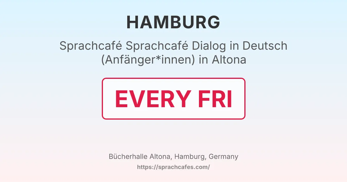 Sprachcafé Dialog in Deutsch (Anfänger*innen) in Altona – event photo