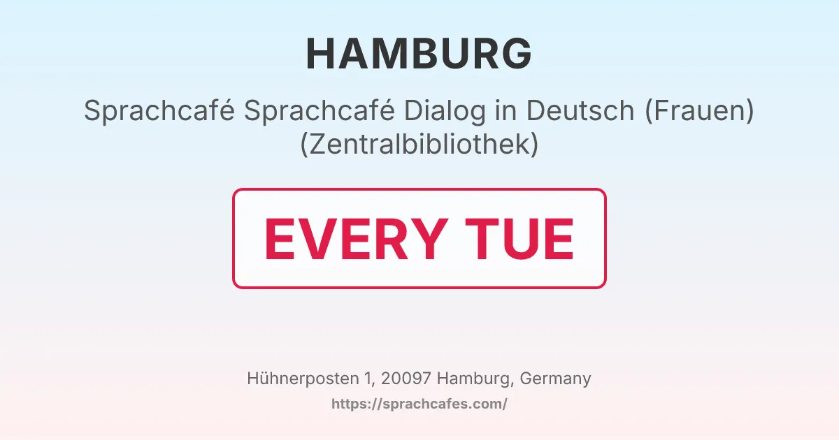 Sprachcafé Dialog in Deutsch (Frauen) (Zentralbibliothek) – event photo