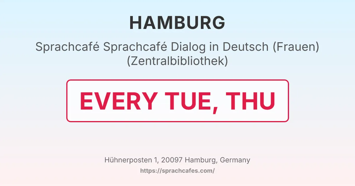 Sprachcafé Dialog in Deutsch (Frauen) (Zentralbibliothek) – event photo