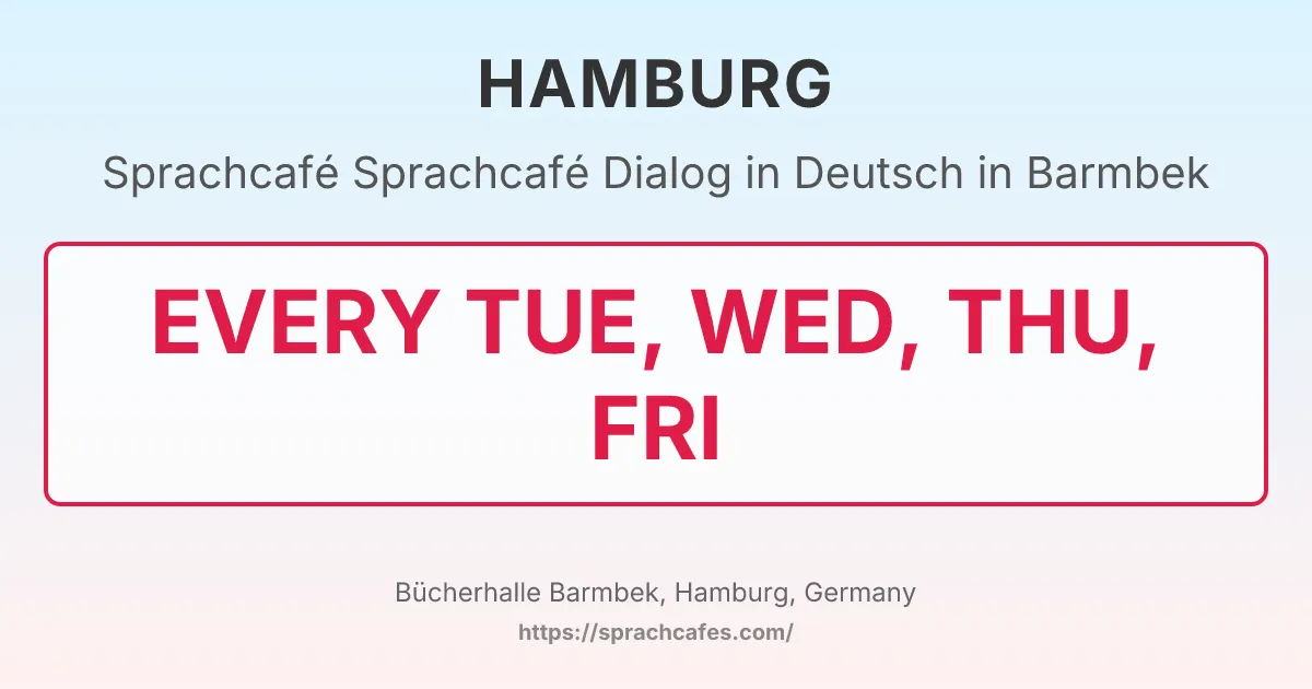 Sprachcafé Dialog in Deutsch in Barmbek – event photo