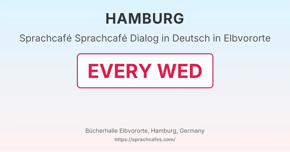 Sprachcafé Dialog in Deutsch in Elbvororte – event photo