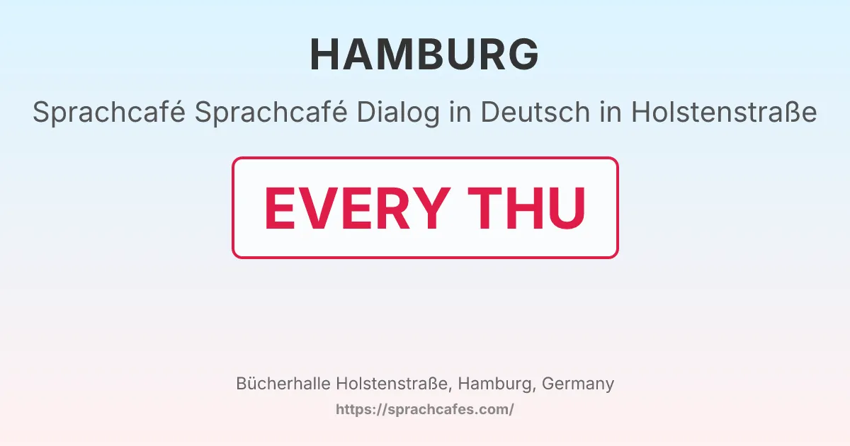 Sprachcafé Dialog in Deutsch in Holstenstraße – event photo