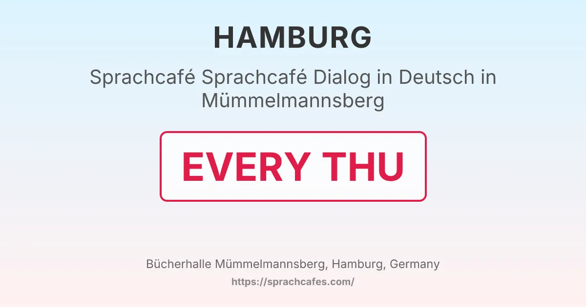 Sprachcafé Dialog in Deutsch in Mümmelmannsberg – event photo