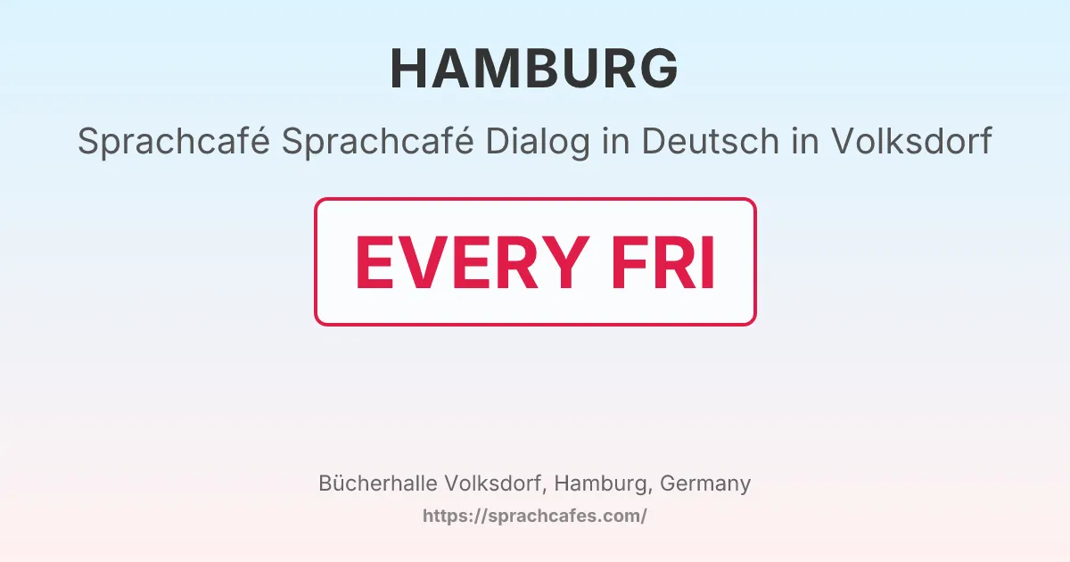 Sprachcafé Dialog in Deutsch in Volksdorf – event photo