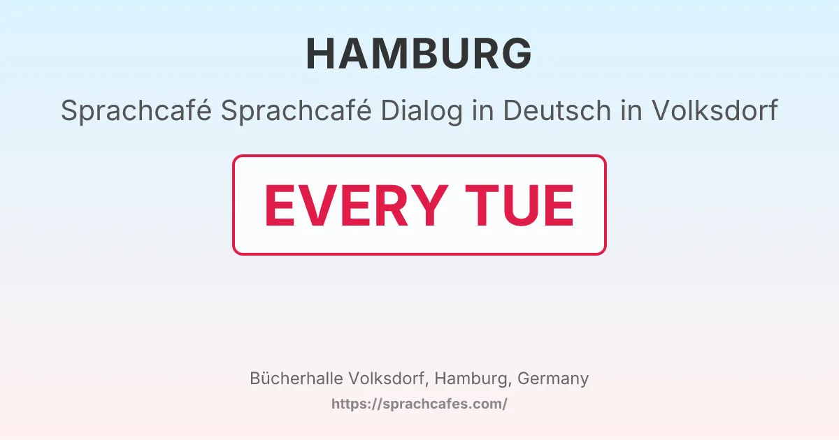 Sprachcafé Dialog in Deutsch in Volksdorf – event photo