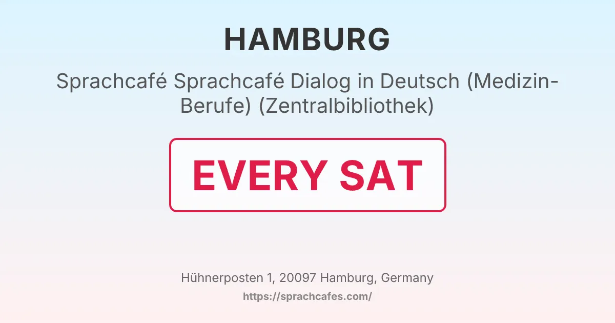 Sprachcafé Dialog in Deutsch (Medizin-Berufe) (Zentralbibliothek) – event photo