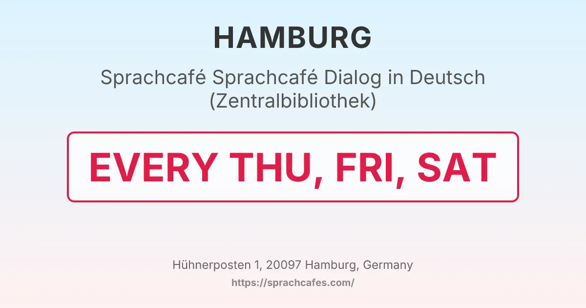 Sprachcafé Dialog in Deutsch (Zentralbibliothek) – event photo