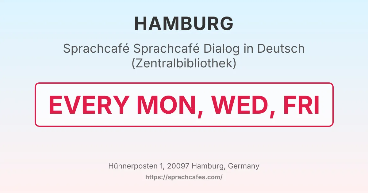 Sprachcafé Dialog in Deutsch (Zentralbibliothek) – event photo