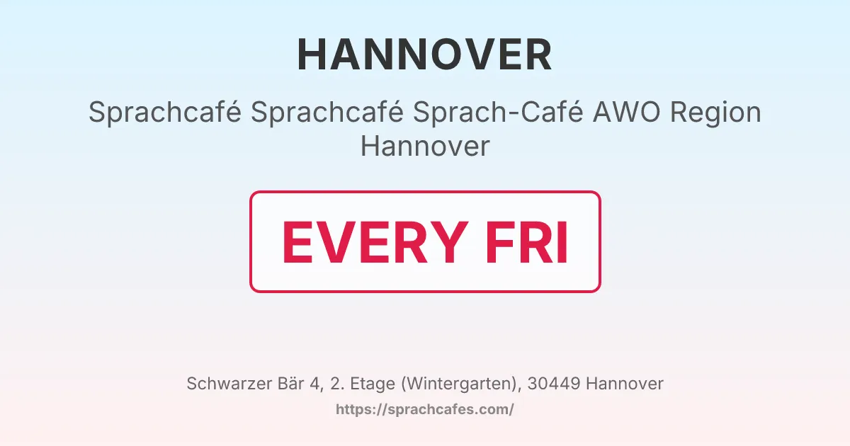 Sprachcafé Sprach-Café AWO Region Hannover – event photo