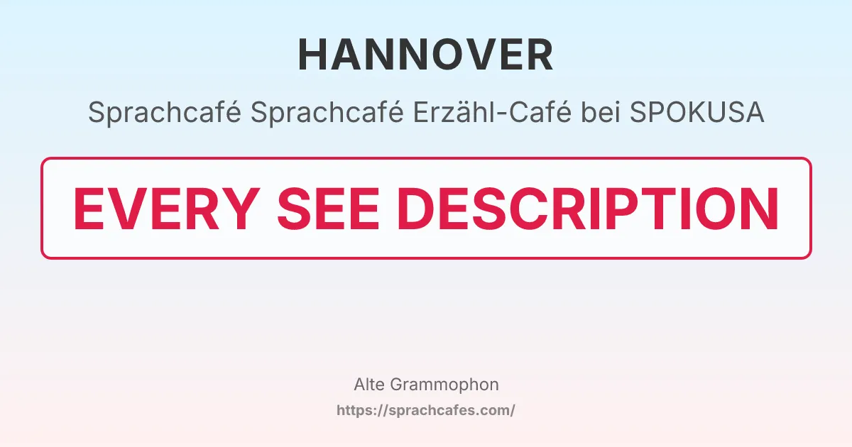 Sprachcafé Erzähl-Café bei SPOKUSA – event photo