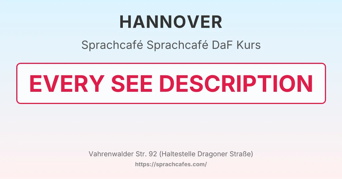 Sprachcafé DaF Kurs – event photo