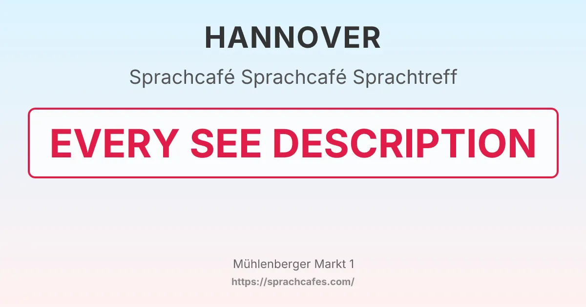 Sprachcafé Sprachtreff – event photo