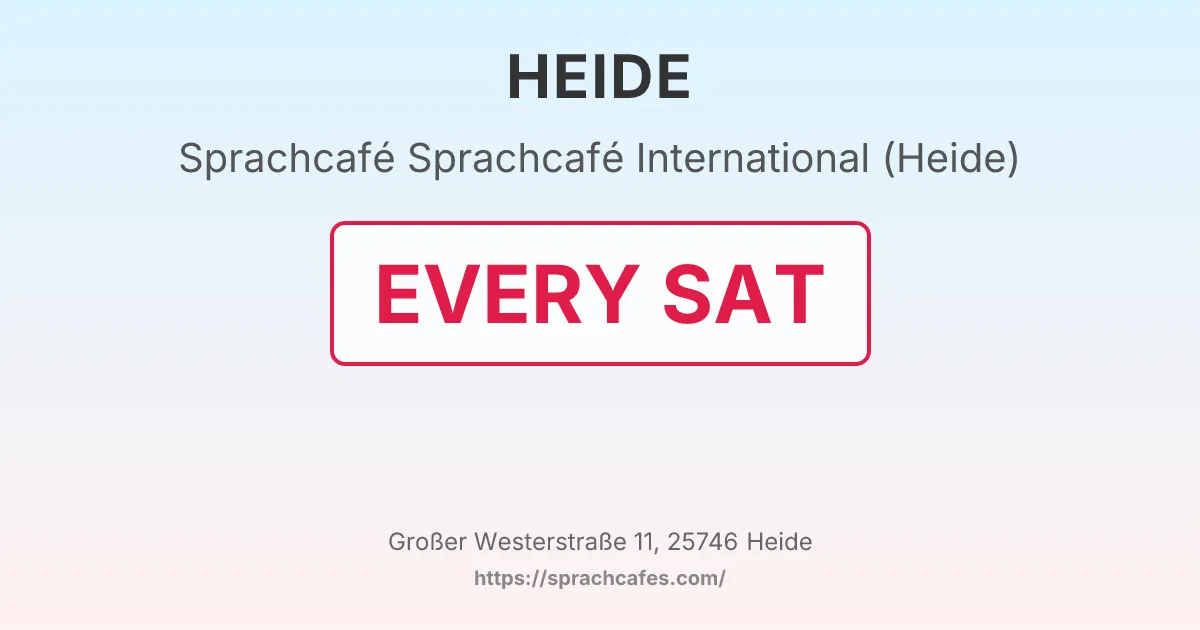 Sprachcafé International (Heide) – event photo