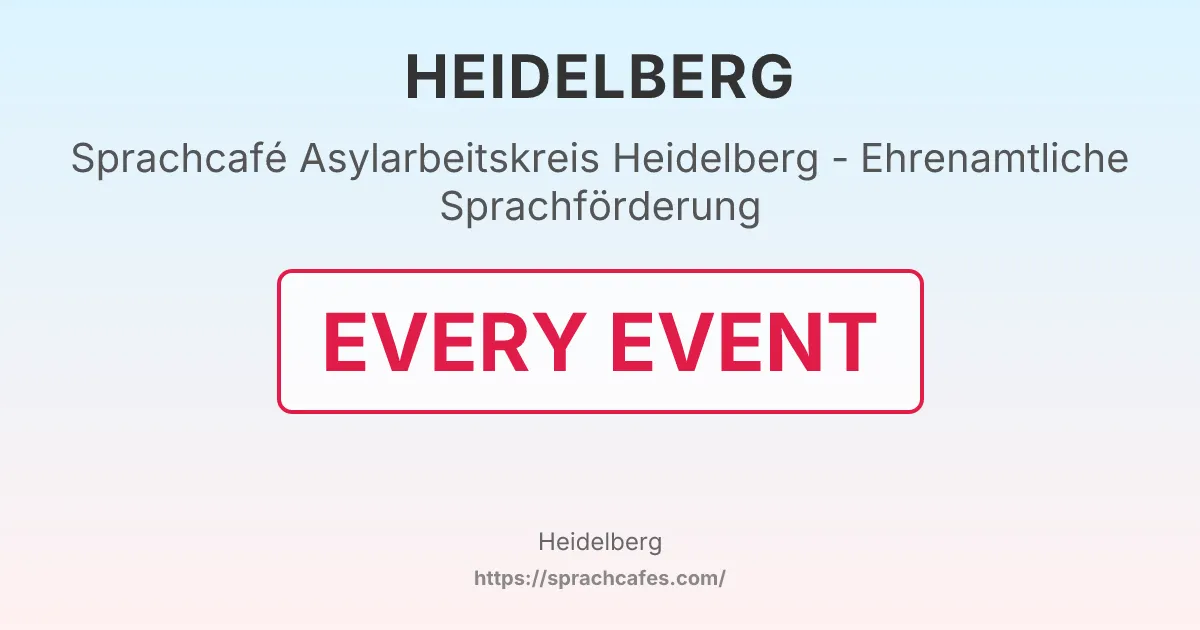 Asylarbeitskreis Heidelberg - Ehrenamtliche Sprachförderung – event photo
