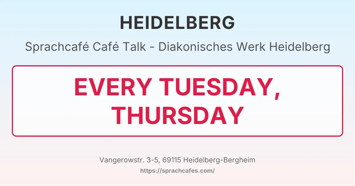 Café Talk - Diakonisches Werk Heidelberg – event photo