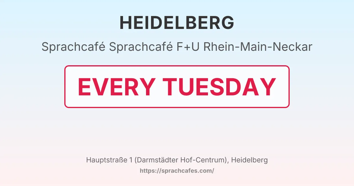 Sprachcafé F+U Rhein-Main-Neckar – event photo