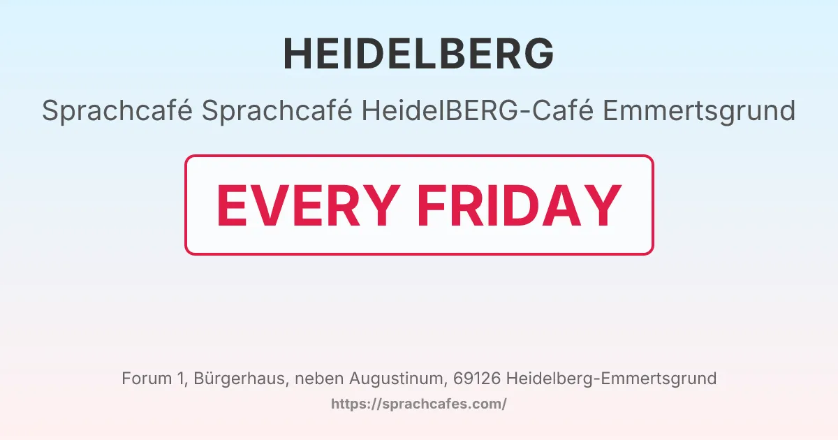 Sprachcafé HeidelBERG-Café Emmertsgrund – event photo
