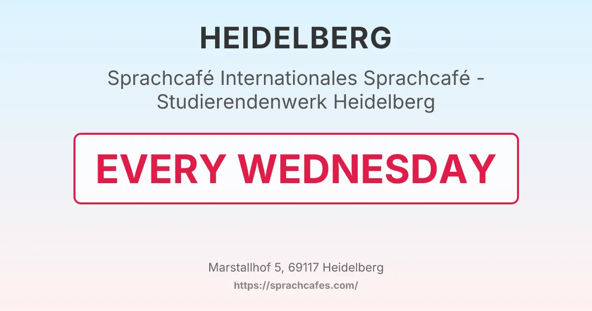 Internationales Sprachcafé - Studierendenwerk Heidelberg – event photo