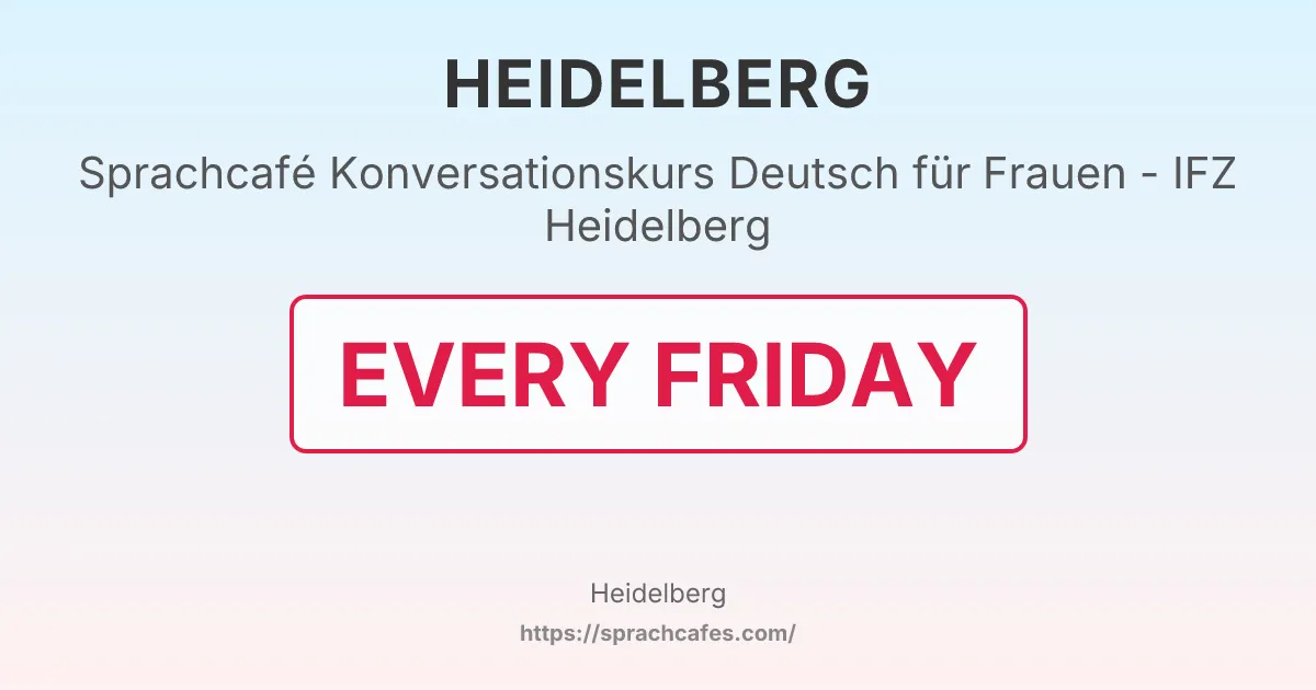 Konversationskurs Deutsch für Frauen - IFZ Heidelberg – event photo