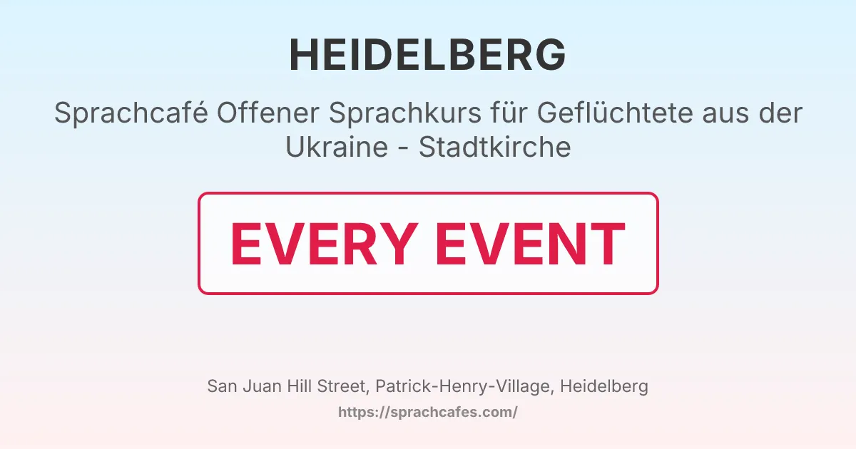 Offener Sprachkurs für Geflüchtete aus der Ukraine - Stadtkirche – event photo