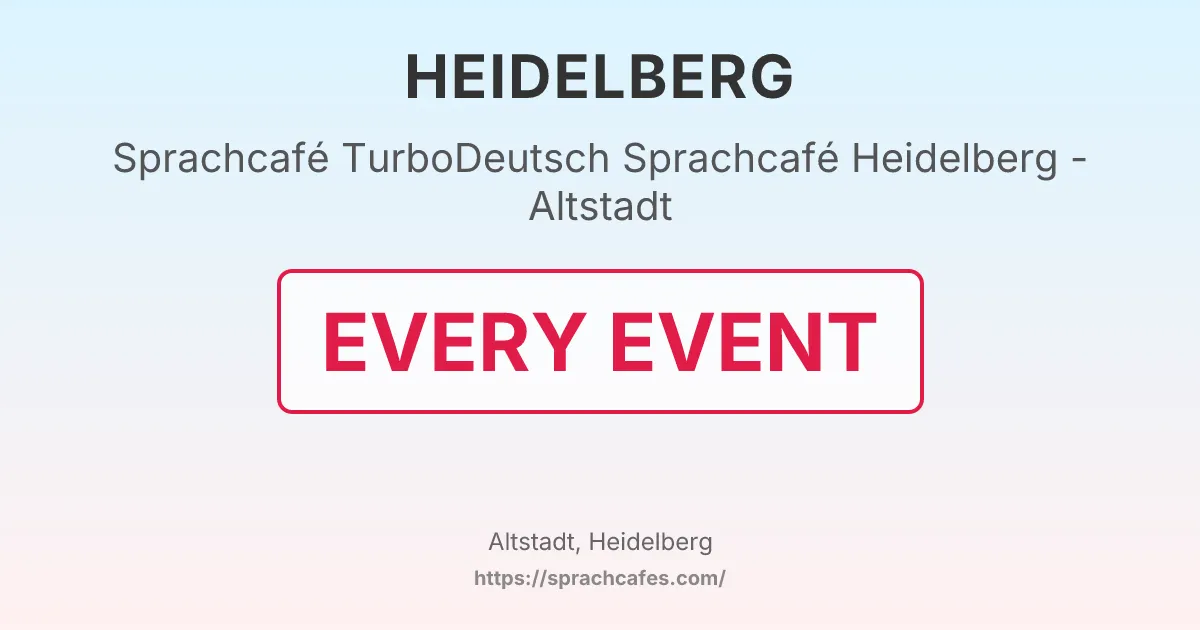 TurboDeutsch Sprachcafé Heidelberg - Altstadt – event photo