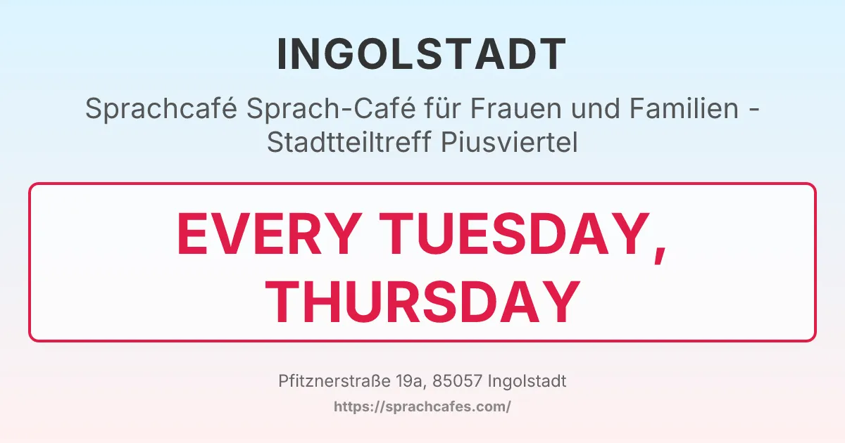 Sprach-Café für Frauen und Familien - Stadtteiltreff Piusviertel – event photo