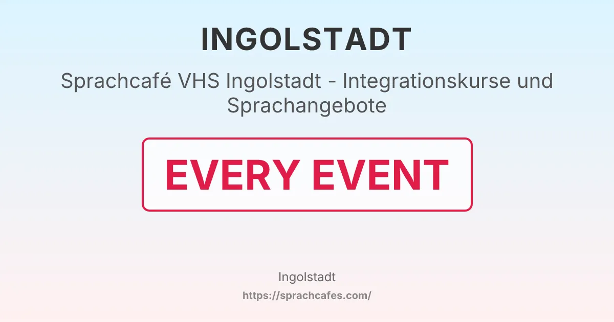 VHS Ingolstadt - Integrationskurse und Sprachangebote – event photo