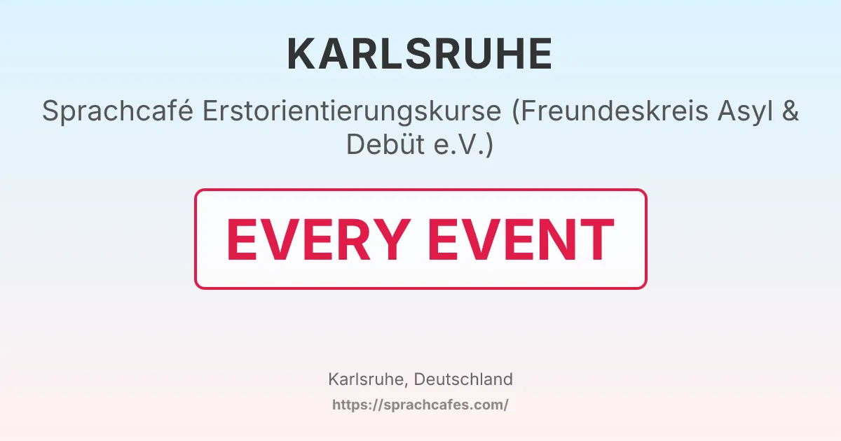 Erstorientierungskurse (Freundeskreis Asyl & Debüt e.V.) – event photo