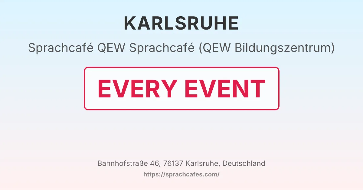 QEW Sprachcafé (QEW Bildungszentrum) – event photo