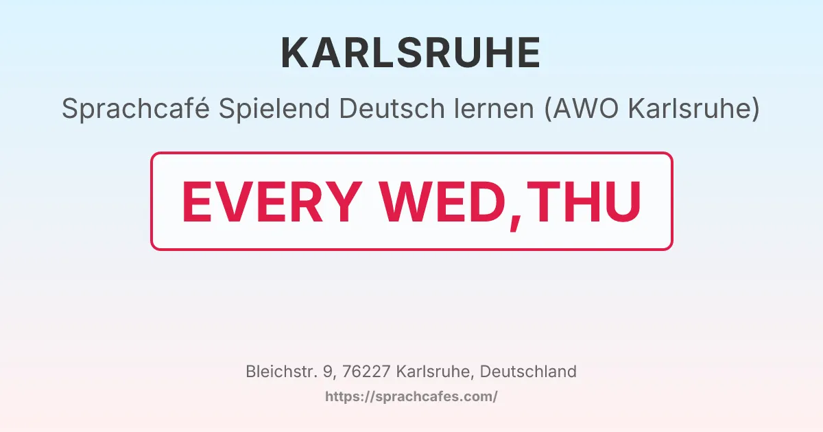 Spielend Deutsch lernen (AWO Karlsruhe) – event photo