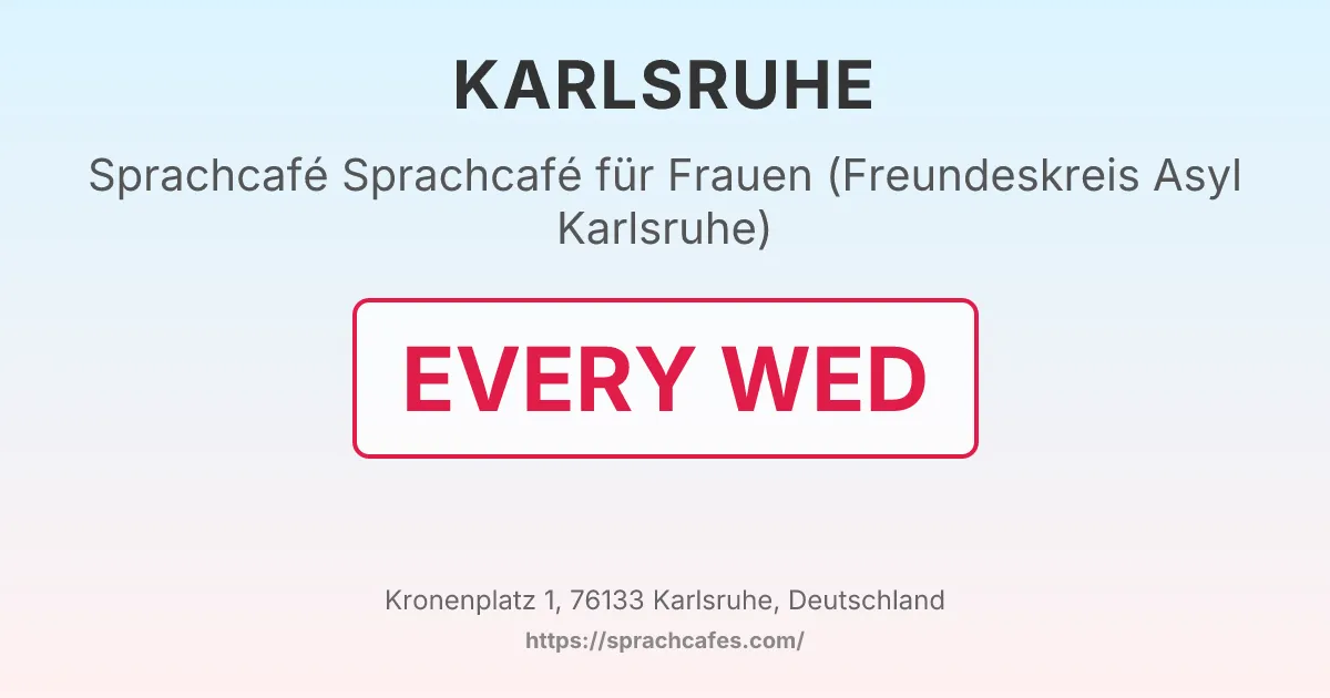 Sprachcafé für Frauen (Freundeskreis Asyl Karlsruhe) – event photo