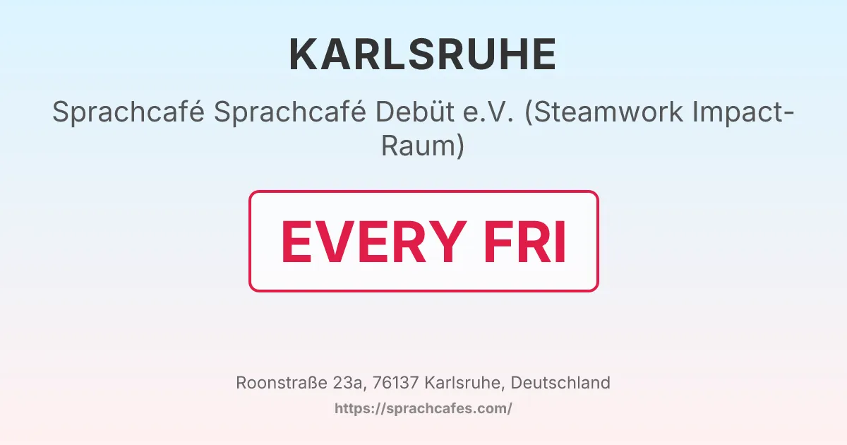 Sprachcafé Debüt e.V. (Steamwork Impact-Raum) – event photo