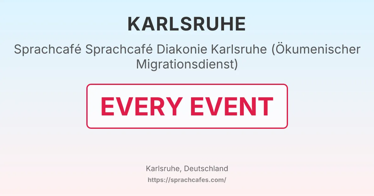 Sprachcafé Diakonie Karlsruhe (Ökumenischer Migrationsdienst) – event photo