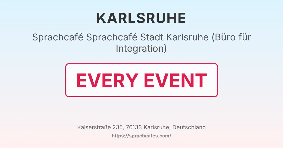 Sprachcafé Stadt Karlsruhe (Büro für Integration) – event photo